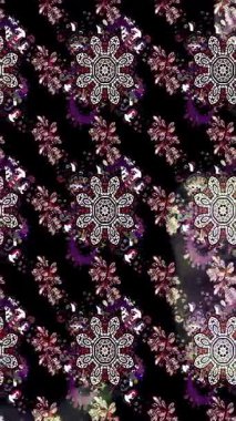 Renkli unsurlarla hareketli arka plan görüntüleri. Çiçekler. Eski model. Bayrak tarzı. Video kaydı. Şablon. Döngü. Kusursuz.. 