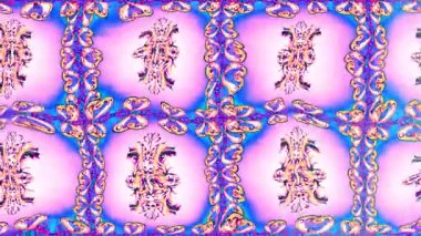 Renkli unsurlarla hareketli arka plan görüntüleri. Çiçekler. Eski model. Bayrak tarzı. Video kaydı. Şablon. Döngü. Kusursuz.. 