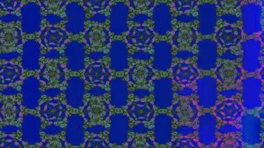 Renkli unsurlarla hareketli arka plan görüntüleri. Çiçekler. Eski model. Bayrak tarzı. Video kaydı. Şablon. Döngü. Kusursuz.. 