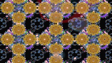 Hoş bir çiçek geçmişi var. Güzel kumaş deseni. Raster illüstrasyonu. Küçük çiçekte çizim deseni.