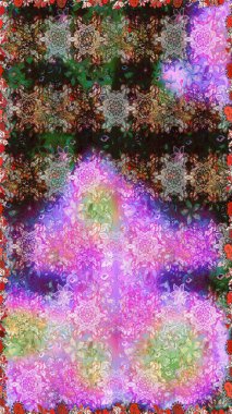 Paket kağıdı için en iyisi. Tarafsız ve mor lale çiçekli, pürüzsüz bir desen. Doğal kozmetik ürünleri, parfüm, çiçekçi dükkanı için bahar ihalesi tasarımı. Karşılama ya da düğün geçmişi olarak kullanılabilir