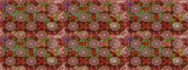 Kumaş, tekstil, duvar kağıdı baskısı için. Tomurcukları çiçek olan sevimli bir çiçek deseni. Raster illüstrasyonu. Raster. Kusursuz bir geçmişi var. Antika retro tarzı.