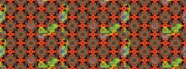 Raster illüstrasyonu. Kırmızı ve bej renkli güzel bir tekstil. Suluboya çiçekli çiçek deseni.