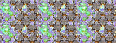 Raster illüstrasyonundaki çiçek desenli çizim. Güzel kumaş deseni. Renkli Bahar Teması eskiz kalıbı. Düz Çiçek Elementleri Tasarımı.