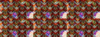 Küçük çiçekteki sevimli çiçek deseni. Güzel karalamalı çiçek desenli çizim. Güzel kumaş deseni. Raster illüstrasyonu.