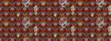 Üzerinde gelincikler ve vadi zambakları olan renkli çiçek desenli nakış deseni. Tekstil tasarımı için gri ve kırmızı renkli geleneksel halk çiçekleri buketi.