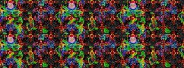 Düz Çiçek Elementleri Tasarımı. Renkli Bahar Teması eskiz kalıbı. Raster illüstrasyonundaki çiçek desenli çizim. Siyah ve gri renkte çiçekler.