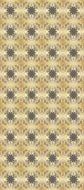 Klasik klasik klasik arka plan. Geleneksel oryantasyon süsü. Kusursuz klasik bej, nötr ve altın desenli.