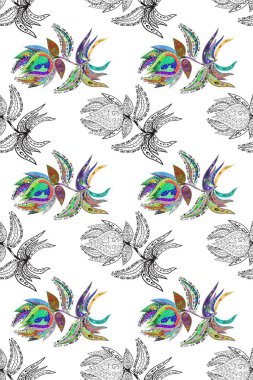 Nazik, narin çiçek arkaplanı. Çiçekli karalama şeklinde Raster çiçek deseni. Hoş renklerde çiçekler.