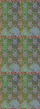 Sabıka fotoğraflarında, bebek kıyafetlerinde, duvar kâğıtlarında, paket kutularında falan kullanılabilir. Zarif, parlak ve kusursuz yeşil ve nötr çiçek desenli tasarım.