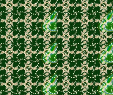 Tomurcukları papatya çiçekleri olan sevimli bir çiçek deseni. Eski usul. Eskiz geçmişi. Kumaş, tekstil, duvar kağıdı baskısı için. Raster illüstrasyonu. Miles Fleur, dandik süs.