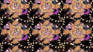 Küçük renkli çiçekler. Küçük çiçekte güzel bir desen. Çiçekli yaz çiçekleri. Robot resim. Moda baskıları için zarif bir şablon. Motley illüstrasyonu.