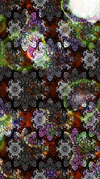 Raster güzel kumaş deseni çiziyor. Düz Çiçek Elementleri Tasarımı. Çiçek deseni. Renkli Bahar Teması çizim şablonu.