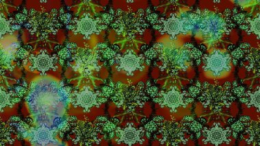 Süslü kumaş deseni. Raster deseni. Çiçekli çiçek deseni, suluboya..