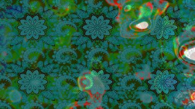 Suluboya, elle çizilmiş. Eskiz arkaplan modeli. Vadinin yeşil ve mavi renkli çiçekleri. Raster - stok.