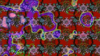 Botanik çizim kalıbı. Organik elementler. Suluboya etkisi. Raster deseni.