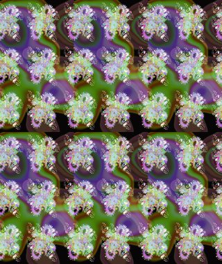 Eskiz arkaplan modeli. Raster hisseleri. Çiçekler yeşile. Suluboya, elle çizilmiş.