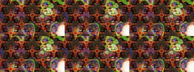 Anti-stres için soyut örnek sayfası. Kahverengi ve siyah renklerde. Raster illüstrasyonu.