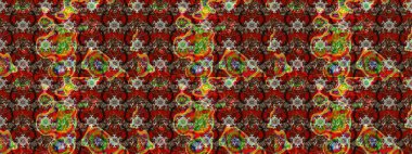 Şirin çiçek elementleri. Raster illüstrasyonu. Taslak desenli, modaya uygun kumaş deseni. Renkli Bahar Teması eskiz kalıbı. Düz Çiçek Elementleri Tasarımı.