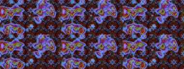 Klasik çiçekler. El çizimi, soyut ve süslü elementler. Yaz çiçekleri teması. Mor ve mavi renkler. Suluboya resim taklit Raster illüstrasyonu.