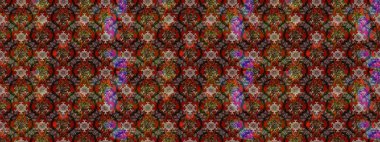 Çiçekler suluboya eskiz deseni. Raster Stili kumaş deseni.