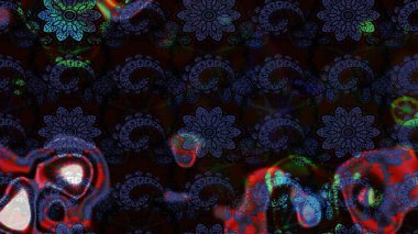 Suluboya etkisi. Organik elementler. Raster deseni. Botanik çizim deseni.