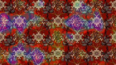 Robot resim. Küçük çiçekteki sevimli çiçek deseni. Raster illüstrasyonu.