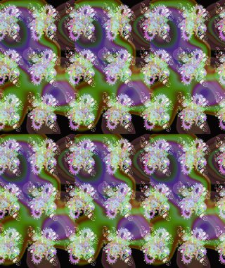 Eskiz arkaplan modeli. Raster hisseleri. Çiçekler yeşile. Suluboya, elle çizilmiş.