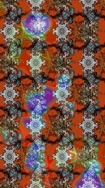 Raster Henna dövme stili. Kızılderili desenli desenli desenli şal deseni. Tekstil, tebrik kartı, boyama kitabı, telefon kılıfı baskısı için kullanılabilir. Etnik Mandala süsü.