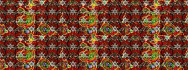 Şirin çiçek elementleri. Raster illüstrasyonu. Taslak desenli, modaya uygun kumaş deseni. Renkli Bahar Teması eskiz kalıbı. Düz Çiçek Elementleri Tasarımı.