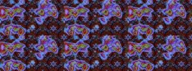 Klasik çiçekler. El çizimi, soyut ve süslü elementler. Yaz çiçekleri teması. Mor ve mavi renkler. Suluboya resim taklit Raster illüstrasyonu.