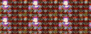 Eskiz arkaplan modeli. Kahverengi ve kırmızı renklerde yaprakları olan yabani çiçekler. Suluboya, elle çizilmiş. Raster illüstrasyonu.