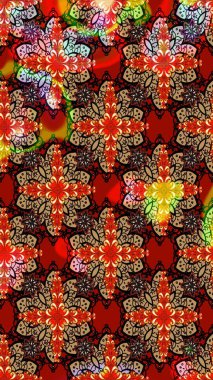 Kullanılabilir Tekstil, tebrik kartı, boyama kitabı, telefon durumda yazdırma için. Raster kına dövme tarzı. Etnik Mandala süsleme. Hint çiçek desenli madalyon desen.