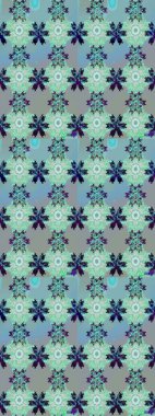 Mavi renkli çiçekler. Renkli Yaz Temalı eskiz kalıbı. Raster illüstrasyonundaki çiçek desenli çizim. Düz Çiçek Elementleri Tasarımı.