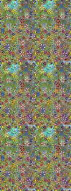 Raster dikişsiz şirin çiçek deseni. Yeşil ve nötr renklerde çiçekler. Tatil havası. Bahar mevsimi. Nazik romantik baskı.