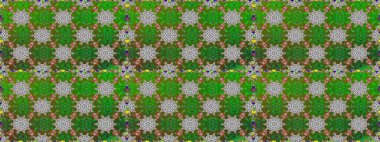 Çiçekli güzel suluboya desen. Raster illüstrasyonu. Yeşil ve gri renklerde.