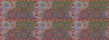 Gri ve kahverengi renkli çiçekler. Düz Çiçek Elementleri Tasarımı. Güzel çiçek deseni. Renkli Bahar Teması Kusursuz Arkaplan.