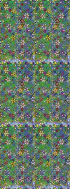 Modaya uygun kumaş deseni. Düz Çiçek Elementleri Tasarımı. Sevimli çiçek raster deseni. Renkli Yaz Temalı Kusursuz Arkaplan.