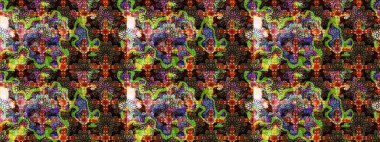 Hediye ambalaj kağıdı, tebrik kartları, posterler ve pankart tasarımı. Raster düz çiçek çizim deseni. Kahverengi ve siyah renkte çiçekler.