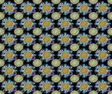 Siyah ve nötr renklerde çiçekler. Raster illüstrasyonu. Kusursuz çiçek deseni duvar kağıdı için kullanılabilir.