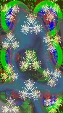 Çiçek deseni. Düz Çiçek Elementleri Tasarımı. Raster güzel kumaş deseni çiziyor. Renkli Bahar Teması çizim şablonu.