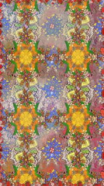 Güzel çiçek desenli küçük çiçek. Çiçekler, suluboya ile sorunsuz çiçek desenli. Raster desen.