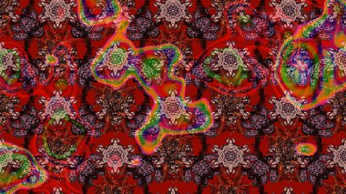 Sevimli çiçek raster deseni. Renkli Yaz Temalı eskiz kalıbı. Modaya uygun kumaş deseni. Düz Çiçek Elementleri Tasarımı.