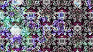 Raster illüstrasyonu. Gri ve nötr renklerde gri ve nötr papatyalar. Gri ve nötr renklerde.