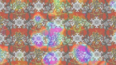 Taslak desenli, modaya uygun kumaş deseni. Raster illüstrasyonu. Düz Çiçek Elementleri Tasarımı. Renkli Bahar Teması eskiz kalıbı. Şirin çiçek elementleri..