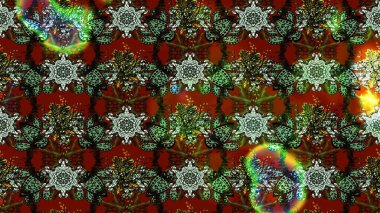 Nazik, narin çiçek arkaplanı. Çiçekli karalama şeklinde Raster çiçek deseni. Yeşil ve kahverengi renkte çiçekler.