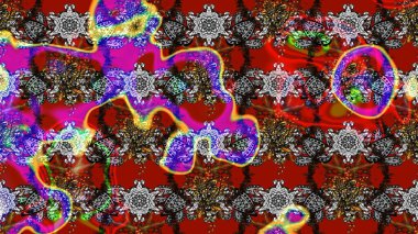 Kırmızı ve gri renkte çiçekler. Düz Çiçek Elementleri Tasarımı. Raster illüstrasyonundaki çiçek desenli çizim. Renkli Yaz Teması çizim şablonu.