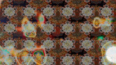 Küçük renkli çiçekler. Moda baskıları için zarif bir şablon. Motley illüstrasyonu. Kahverengi ve gri çiçekli bahar çiçekleri. Küçük çiçekte şirin desenler.