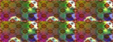 Raster illüstrasyonunda kusursuz çiçek deseni. Kahverengi renkte çiçekler.