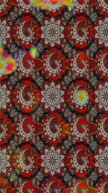 Suluboya tarzında gri ve kahverengi renkte çiçekler. Raster illüstrasyonunda çiçek deseni çizimi.